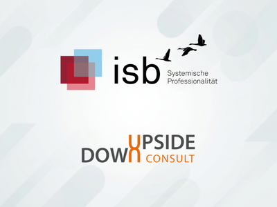 Logos 2. isb-Forum Unternehmensnachfolge und Referentin Britta Reinhardt von UpsideDown Consult